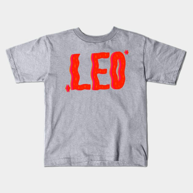 Leo Kids T-Shirt by Doodle by Meg